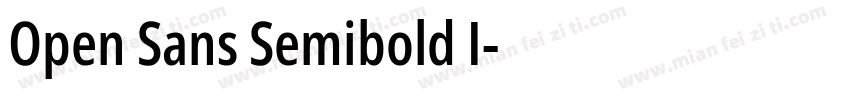 Open Sans Semibold I字体转换